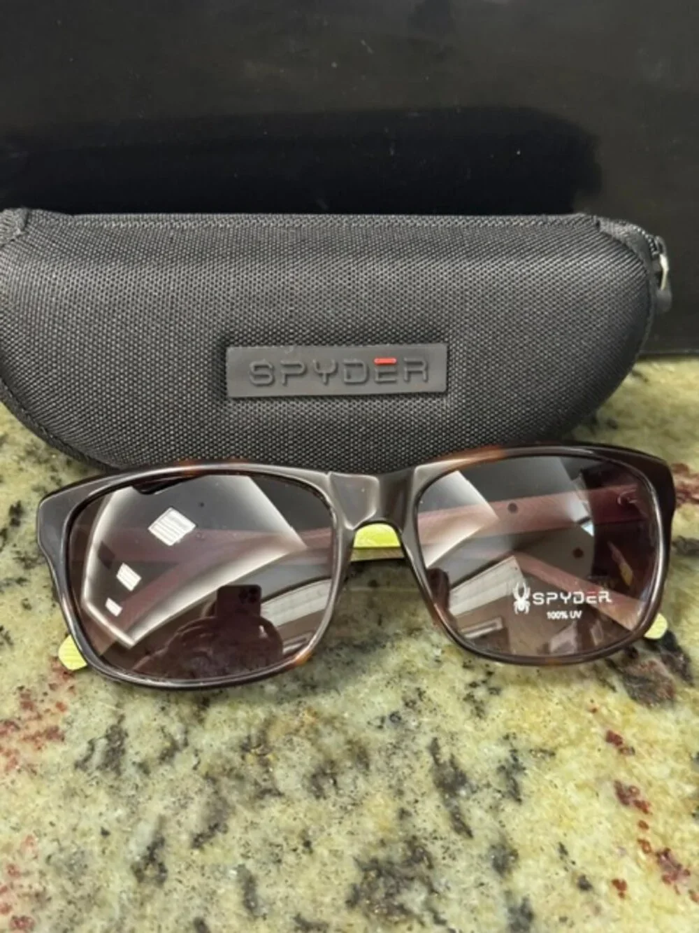 SPYDER Sunglasses SP6004 240 Tortoise / Green 57 17 140 - NEW with Spyder Case